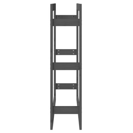 Haardhoutrek 80x25x100 cm massief grenenhout grijs 6