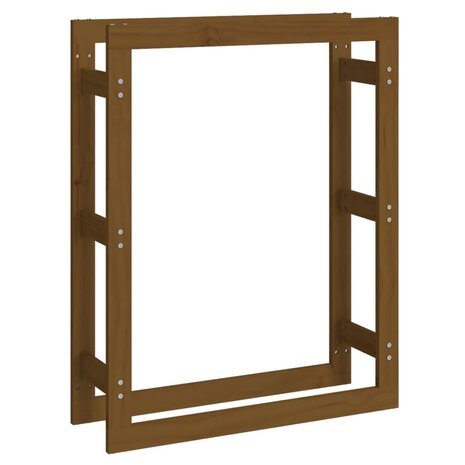 Haardhoutrek 80x25x100 cm massief grenenhout honingbruin 2