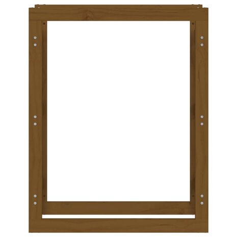 Haardhoutrek 80x25x100 cm massief grenenhout honingbruin 5