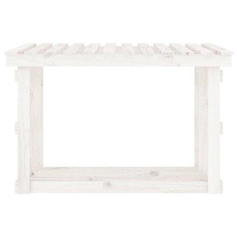 Haardhoutrek 108x64,5x77 cm massief grenenhout wit 5