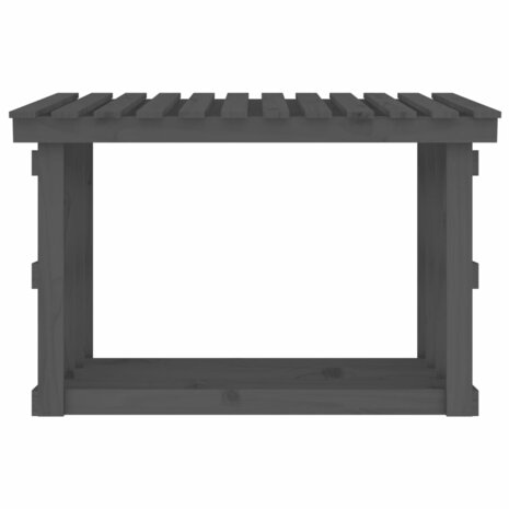 Haardhoutrek 108x64,5x77 cm massief grenenhout grijs 5