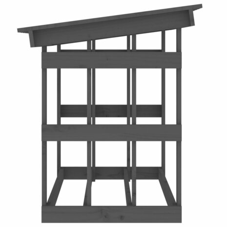Haardhoutrek 108x64,5x77 cm massief grenenhout grijs 6