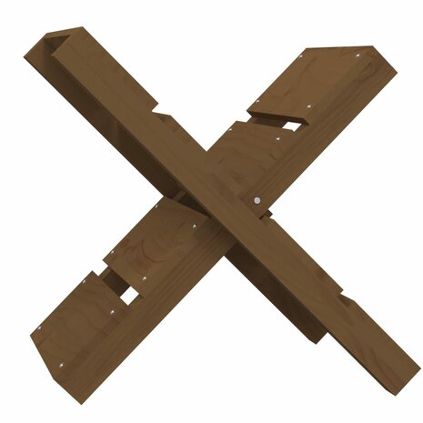 Houtblokhouder 47x39,5x48 cm massief grenenhout honingbruin 2