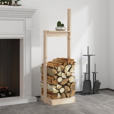 Houtblokhouder 33,5x30x110 cm massief grenenhout 1