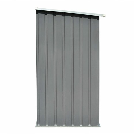 Haardhoutschuur 163x83x154 cm gegalvaniseerd staal grijs 5