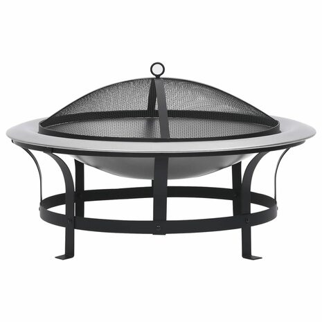 Tuinvuurplaats met grill 76 cm roestvrij staal 1