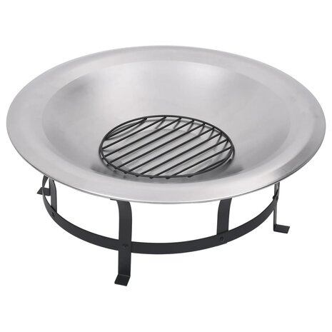 Tuinvuurplaats met grill 76 cm roestvrij staal 4