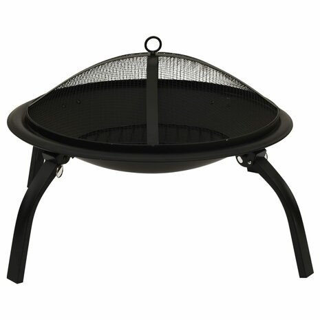Vuurschaal en barbecue 2-in-1 met pook 56x56x49 cm staal 4