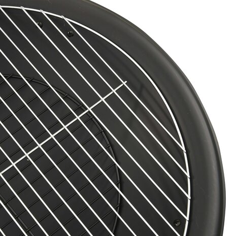 Vuurschaal en barbecue 2-in-1 met pook 56x56x49 cm staal 7