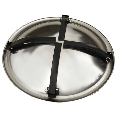 Vuurschaal en barbecue 2-in-1 met pook 56x56x49 cm rvs 8