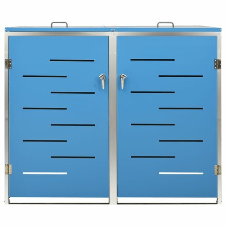 Containerberging dubbel 138x77,5x112,5 cm roestvrij staal 5