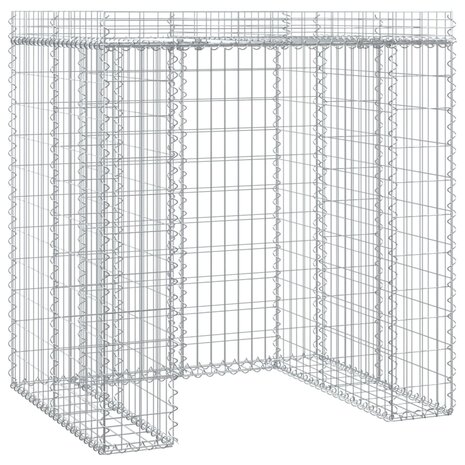 Schanskorf voor vuilnisbak 110x91x120 cm gegalvaniseerd ijzer 2