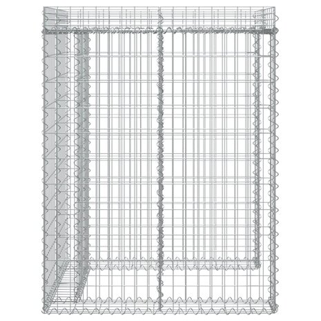 Schanskorf voor vuilnisbak 110x91x120 cm gegalvaniseerd ijzer 4