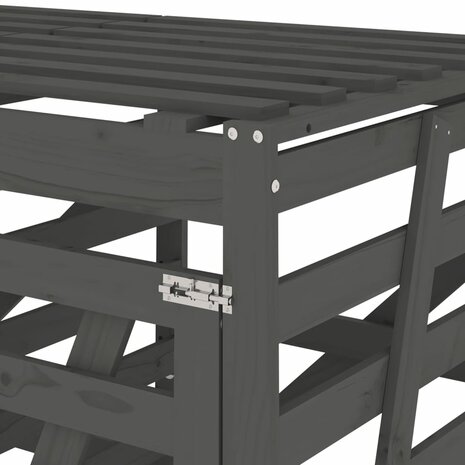 Containerberging dubbel massief grenenhout grijs 11
