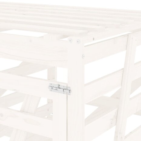 Containerberging drievoudig massief grenenhout wit 10