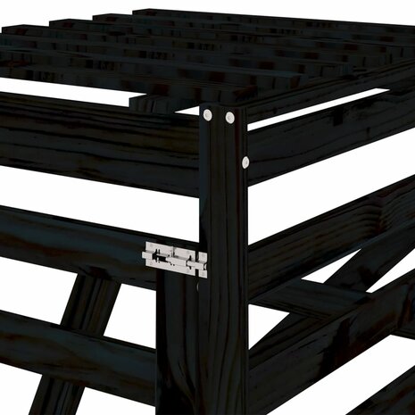 Containerberging verlengstuk massief grenenhout zwart 10