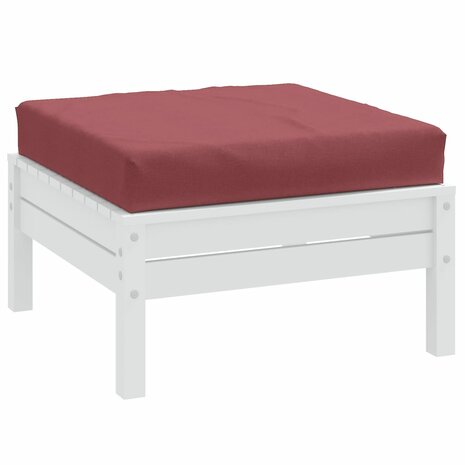 Palletkussen 60x60x10 cm stof gemêleerd wijnrood 1