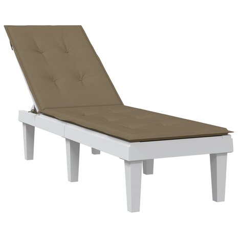 Terrasstoelkussen (75+105)x50x3 cm stof gemêleerd taupe 1