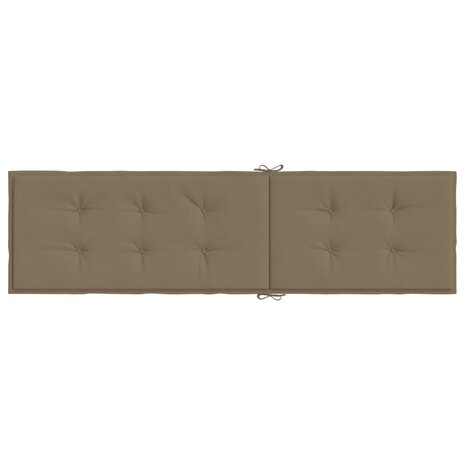Terrasstoelkussen (75+105)x50x3 cm stof gemêleerd taupe 5