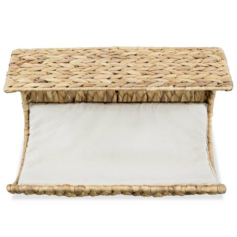 Kattenbed met kussen 37x20x20 cm waterhyacint 2