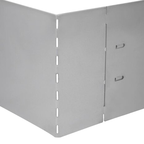 Grasboorden 100x20 cm gegalvaniseerd staal 5 st 7
