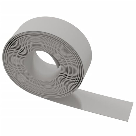 Tuinranden 2 st 10 m 20 cm polyetheen grijs 4