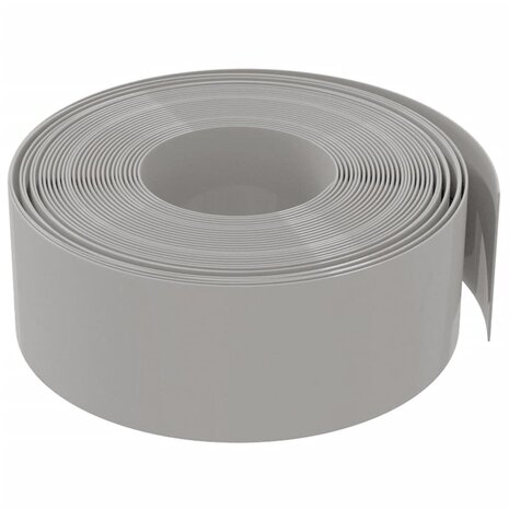 Tuinranden 2 st 10 m 20 cm polyetheen grijs 5