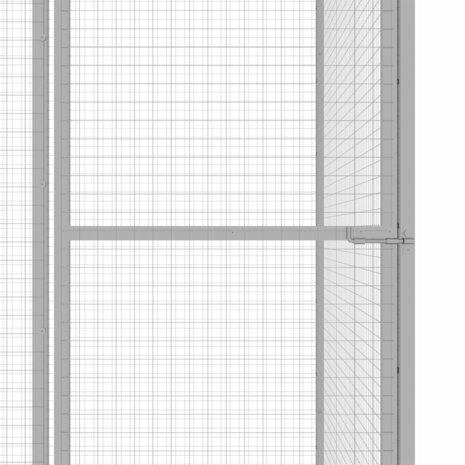 Kattenkooi 6x3x2,5 m gegalvaniseerd staal 4