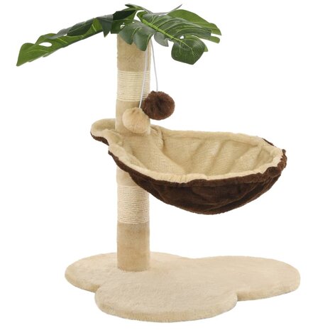 Kattenkrabpaal met sisal krabpaal 50 cm beige en bruin 4