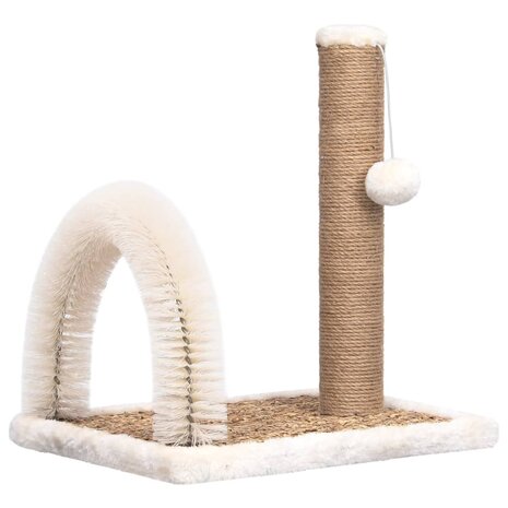 Kattenkrabpaal met borstelboog en krabpaal 2