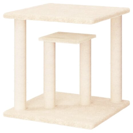 Krabpaal met platforms 50 cm crèmekleurig 4