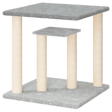 Krabpaal met platforms 50 cm lichtgrijs 4