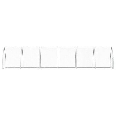 Kippenhok 600x105x120 cm gegalvaniseerd staal zilverkleurig 5