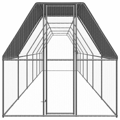 Kippenhok 2x12x2 m gegalvaniseerd staal 2