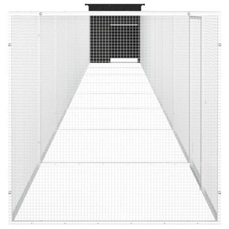 Kippenhok 900x91x100 cm gegalvaniseerd staal antracietkleurig 4