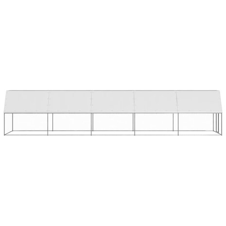 Buitenhok voor kippen 2x10x2 m gegalvaniseerd staal 3