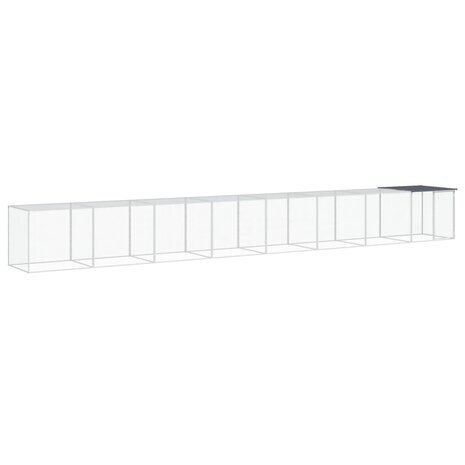 Kippenhok met dak 803x98x90 cm gegalvaniseerd staal antraciet 2