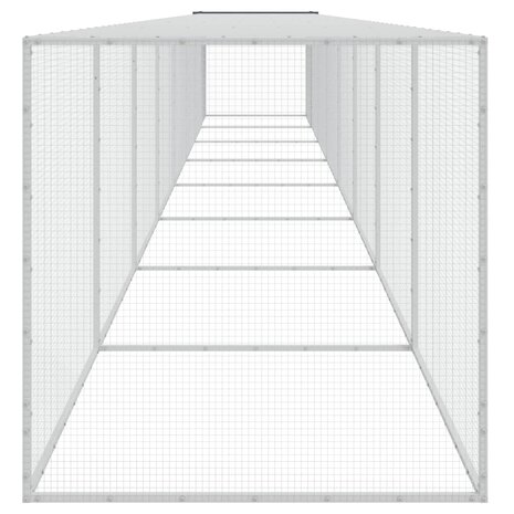 Kippenhok met dak 803x98x90 cm gegalvaniseerd staal antraciet 4