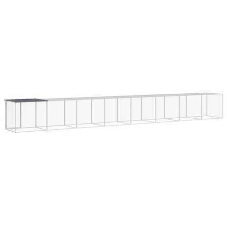 Kippenhok met dak 803x98x90 cm gegalvaniseerd staal antraciet 5