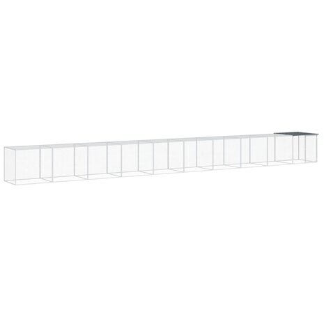 Kippenhok met dak 1003x98x90 cm gegalvaniseerd staal antraciet 2