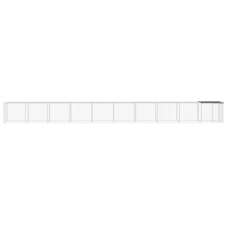Kippenhok met dak 1003x98x90 cm gegalvaniseerd staal antraciet 3