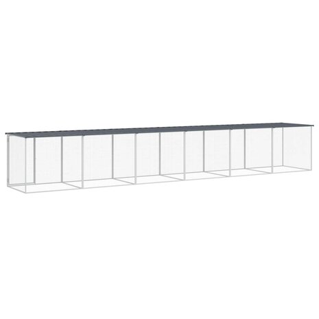 Kippenhok met dak 603x98x90 cm gegalvaniseerd staal antraciet 5