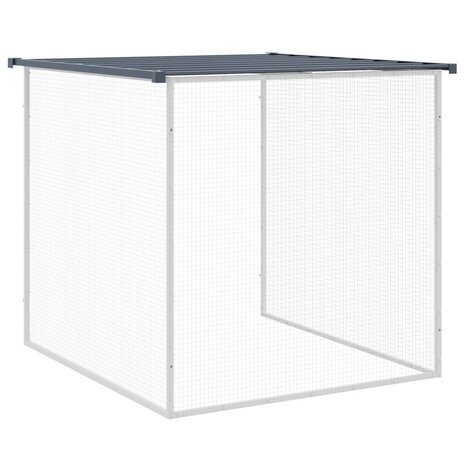 Kippenhok met dak 603x98x90 cm gegalvaniseerd staal antraciet 8
