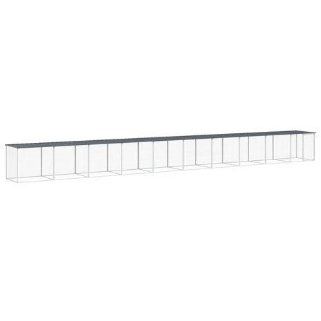 Kippenhok met dak 1003x98x90 cm gegalvaniseerd staal antraciet 2