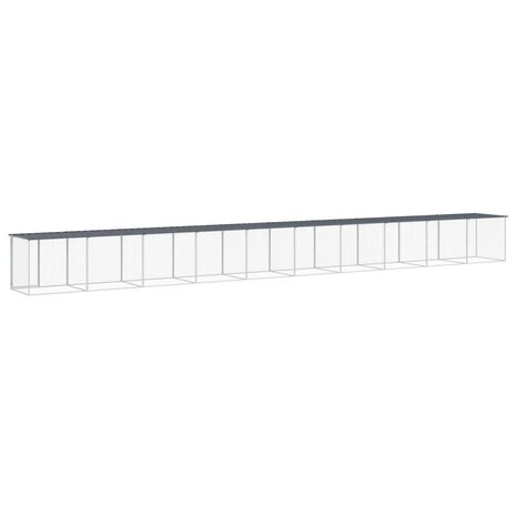 Kippenhok met dak 1003x98x90 cm gegalvaniseerd staal antraciet 5