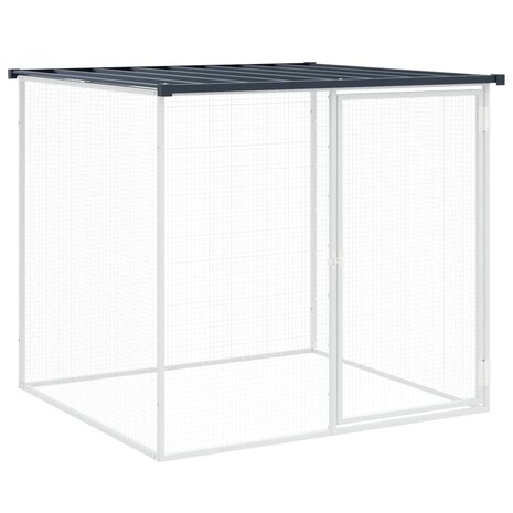 Kippenhok met dak 1003x98x90 cm gegalvaniseerd staal antraciet 6