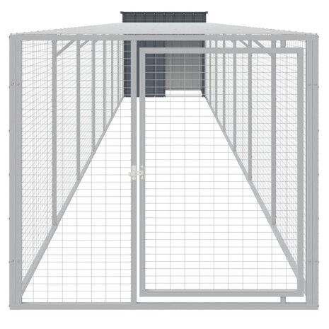 Kippenhok met ren 110x813x110 cm gegalvaniseerd staal antraciet 3