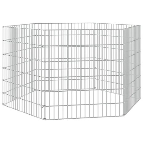 Konijnenkooi met 6 panelen 54x60 cm gegalvaniseerd ijzer 2