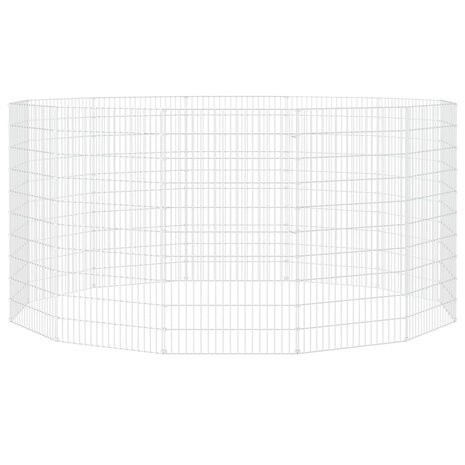 Konijnenkooi met 12 panelen 54x100 cm gegalvaniseerd ijzer 4