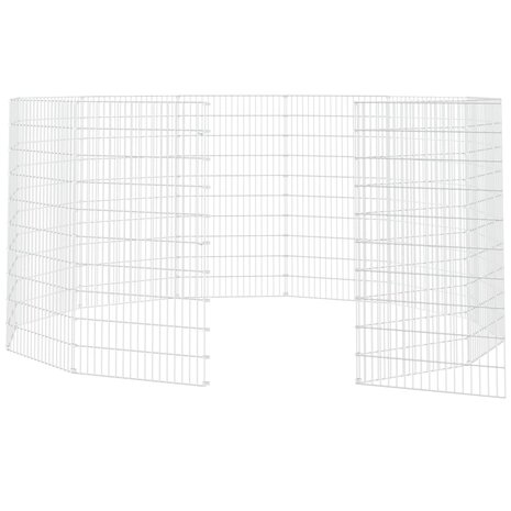 Konijnenkooi met 12 panelen 54x100 cm gegalvaniseerd ijzer 5